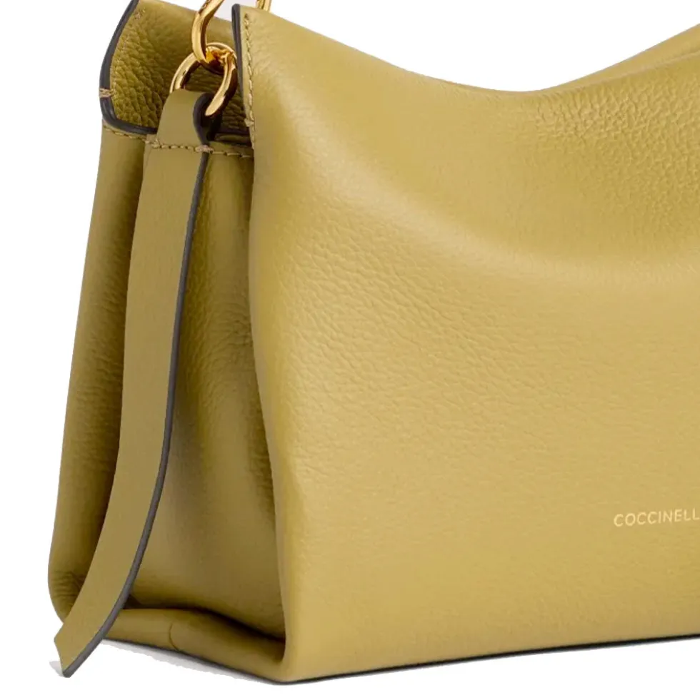 Borsa Donna a Mano COCCINELLE linea Boheme Small in Pelle Seagrass - Sandshell