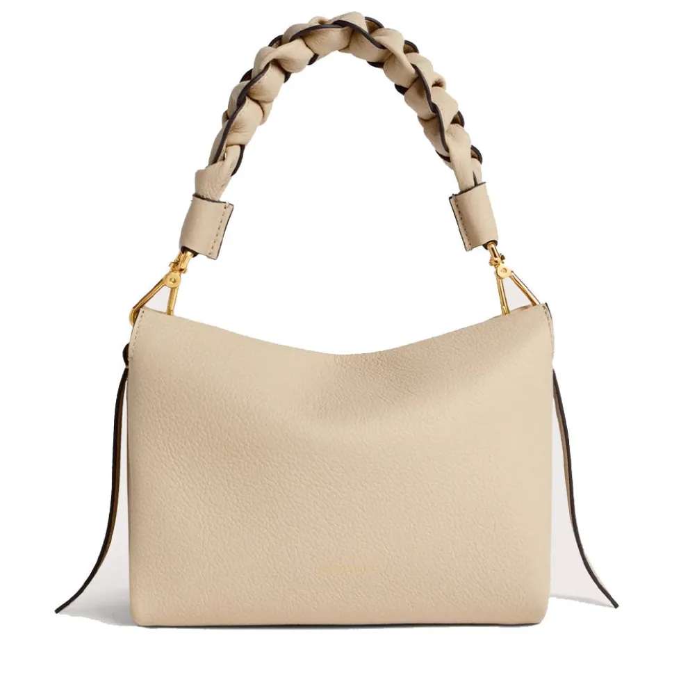 Borsa Donna a Mano COCCINELLE linea Boheme Small in Pelle Sandshell - Seagrass