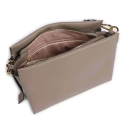 Borsa Donna a Mano COCCINELLE linea Boheme Small in Pelle Warm Taupe - Rosette