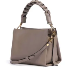 Borsa Donna a Mano COCCINELLE linea Boheme Small in Pelle Warm Taupe - Rosette
