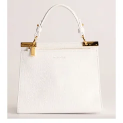 Borsa Donna a Mano COCCINELLE linea Binxie Small in Pelle Brillant White