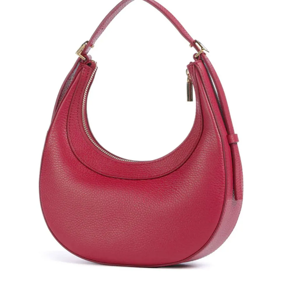 Borsa Donna a Mano con Tracolla COCCINELLE in Pelle Sangria Linea Whisper