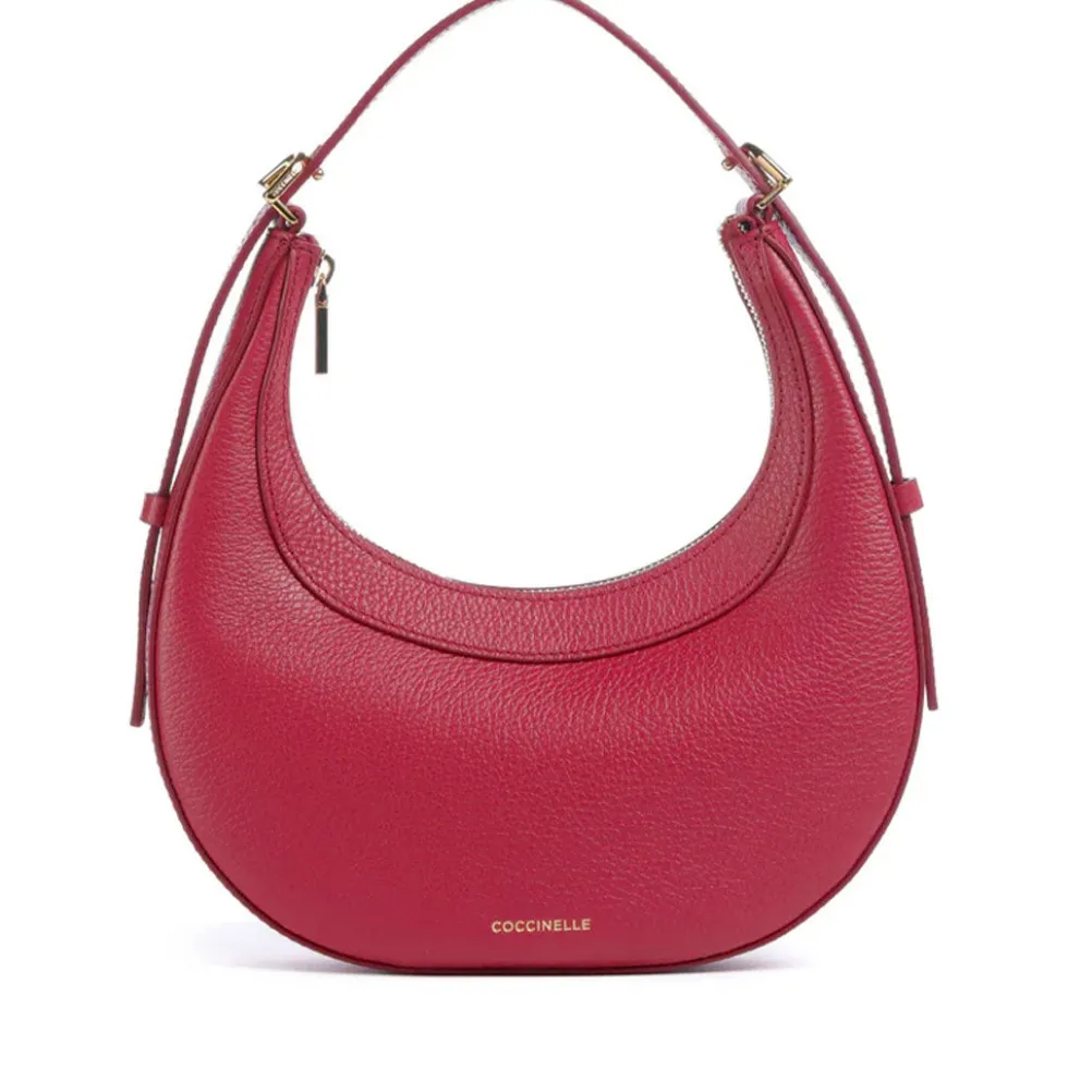 Borsa Donna a Mano con Tracolla COCCINELLE in Pelle Sangria Linea Whisper