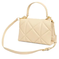 Borsa Donna a Mano con Tracolla LOVE MOSCHINO linea Embossed Trapuntata color Burro