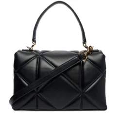 Borsa Donna a Mano con Tracolla LOVE MOSCHINO linea Embossed Trapuntata Nera