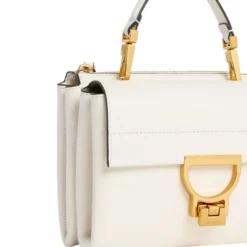 Borsa Donna a Mano con Tracolla COCCINELLE Linea Arlettis in Pelle colore Pearl