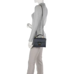 Borsa Donna a Mano con Tracolla COCCINELLE Linea Arlettis in Pelle colore Midnight Blue