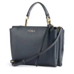 Borsa Donna a Mano con Tracolla COCCINELLE Linea Arlettis in Pelle colore Midnight Blue