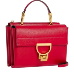 Borsa Donna a Mano con Tracolla COCCINELLE Linea Arlettis in Pelle colore Scarlet