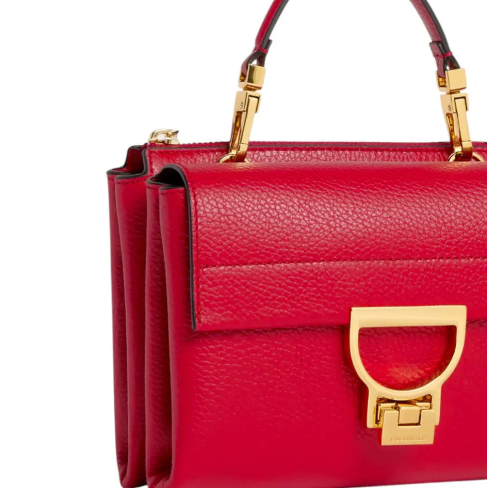 Borsa Donna a Mano con Tracolla COCCINELLE Linea Arlettis in Pelle colore Scarlet