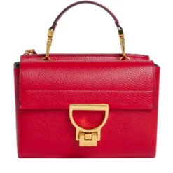 Borsa Donna a Mano con Tracolla COCCINELLE Linea Arlettis in Pelle colore Scarlet
