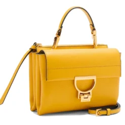 Borsa Donna a Mano con Tracolla COCCINELLE Linea Arlettis in Pelle colore Soleado