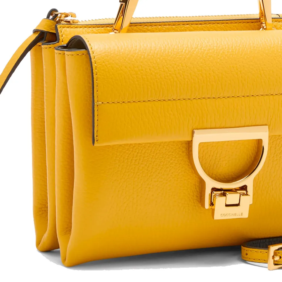 Borsa Donna a Mano con Tracolla COCCINELLE Linea Arlettis in Pelle colore Soleado