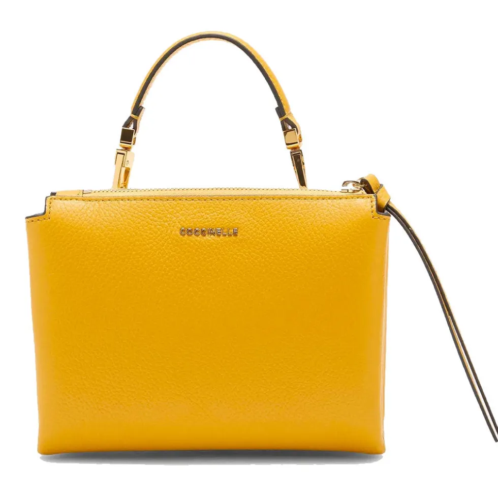 Borsa Donna a Mano con Tracolla COCCINELLE Linea Arlettis in Pelle colore Soleado