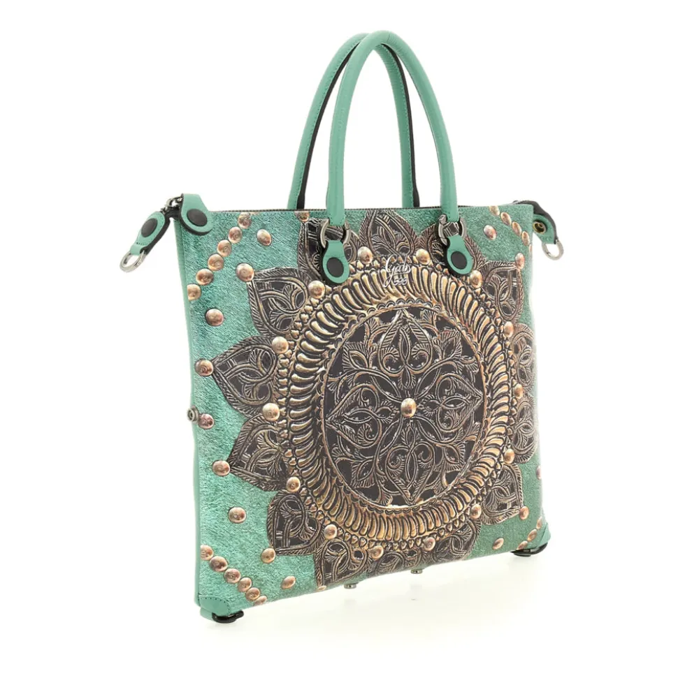 Borsa Donna a Mano con Tracolla GABS G3 PLUS Large in Pelle stampa Rosone