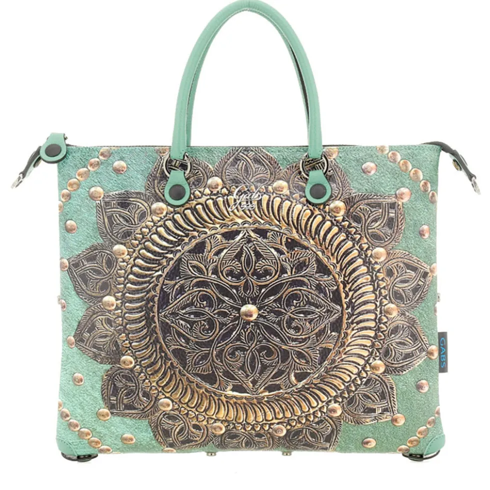 Borsa Donna a Mano con Tracolla GABS G3 PLUS Large in Pelle stampa Rosone