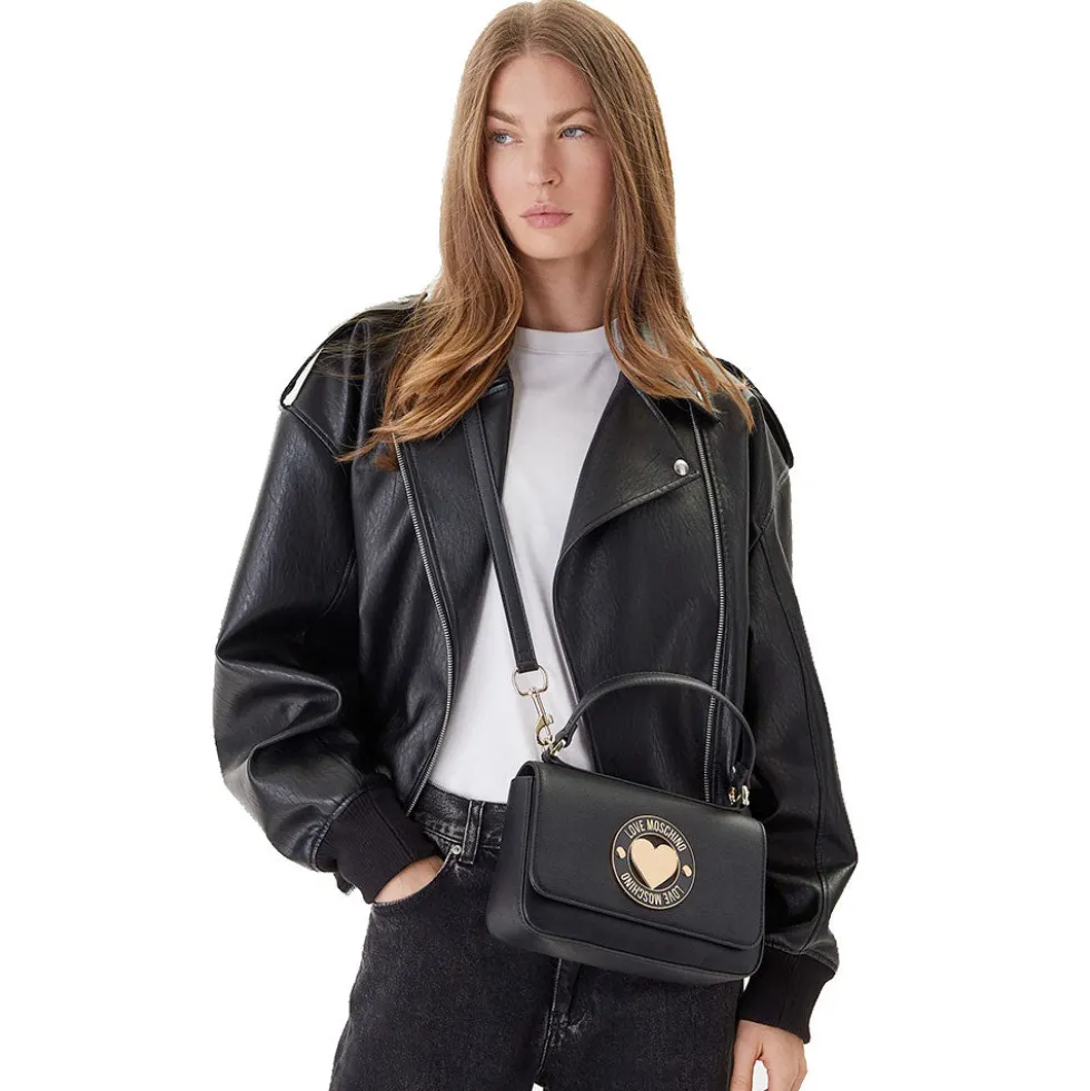 Borsa Donna a Mano con Tracolla LOVE MOSCHINO linea Cupid Avorio con Logo