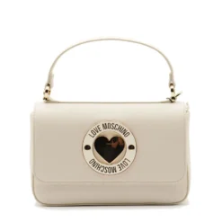 Borsa Donna a Mano con Tracolla LOVE MOSCHINO linea Cupid Avorio con Logo