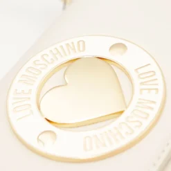 Borsa Donna a Mano con Tracolla LOVE MOSCHINO linea Cupid Avorio con Logo