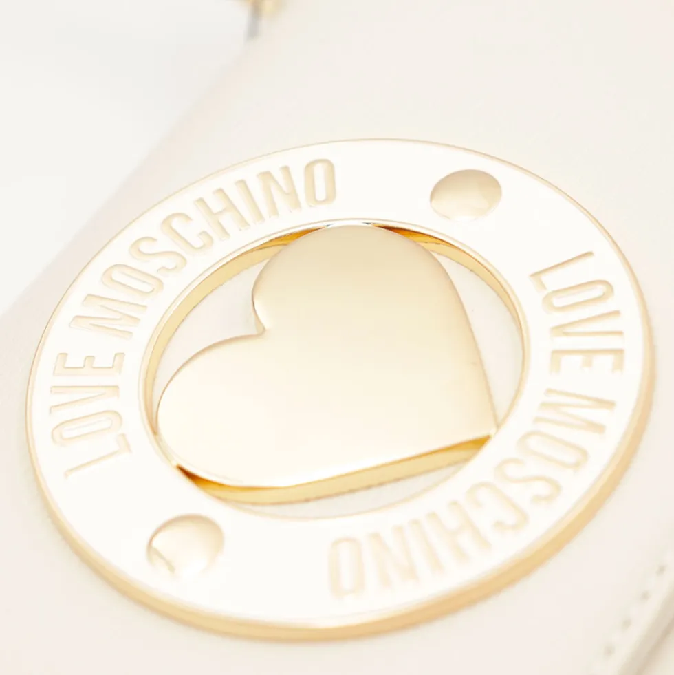 Borsa Donna a Mano con Tracolla LOVE MOSCHINO linea Cupid Avorio con Logo