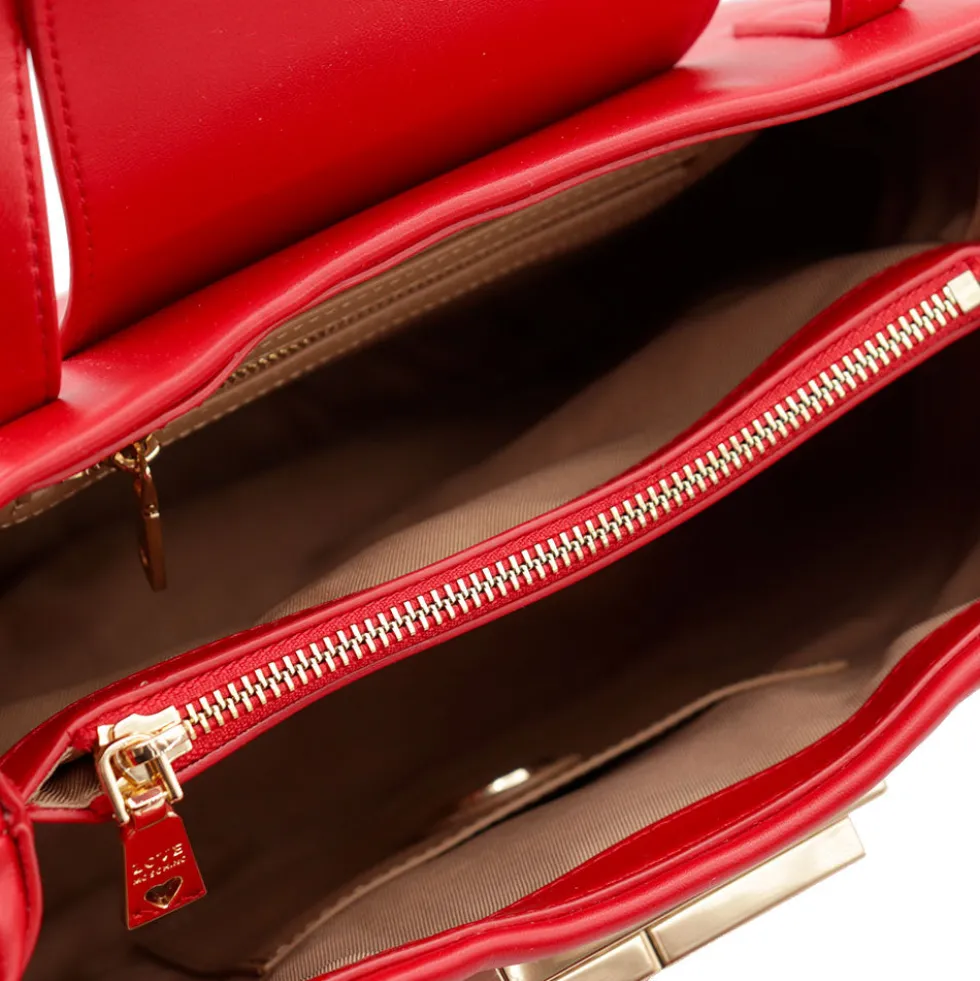 Borsa Donna a Mano con Tracolla LOVE MOSCHINO linea Clothespin Rossa