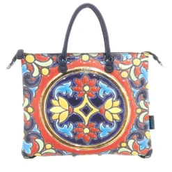 Borsa Donna a Mano con Tracolla GABS G3 PLUS Medium in Pelle stampa Maioliche