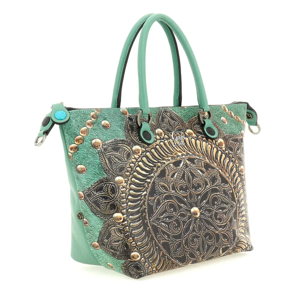 Borsa Donna a Mano con Tracolla GABS G3 PLUS Medium in Pelle stampa Rosone