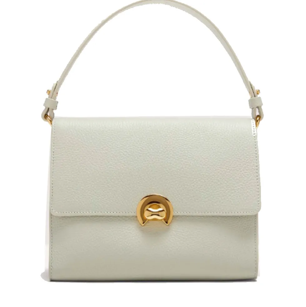 Borsa Donna a Mano con Tracolla COCCINELLE linea Binxie in Pelle Celadon Green