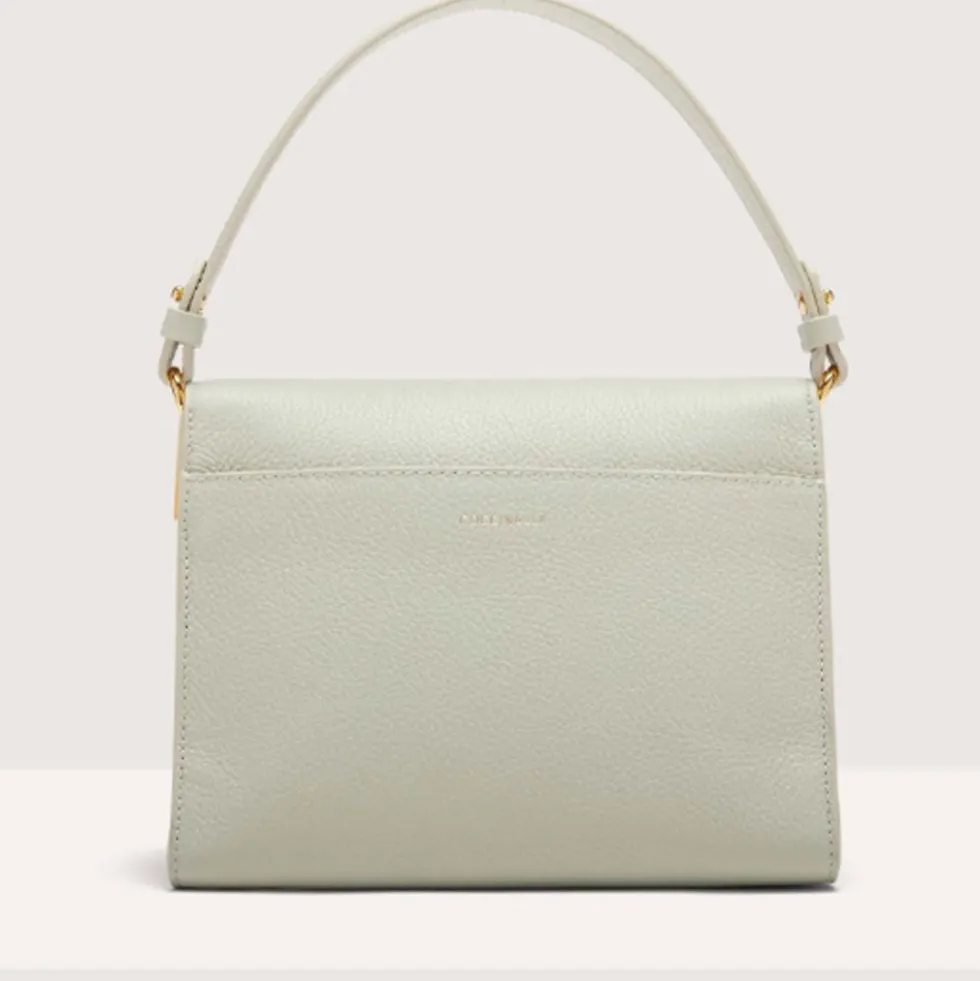 Borsa Donna a Mano con Tracolla COCCINELLE linea Binxie in Pelle Celadon Green