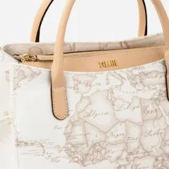 Borsa Donna a Mano con Tracolla 1A Classe Alviero Martini linea Geo White E003