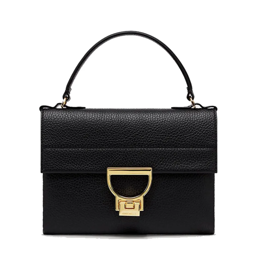 Borsa Donna a Mano con Tracolla COCCINELLE in Pelle Linea Arlettis Mini colore Nero