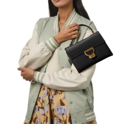 Borsa Donna a Mano con Tracolla COCCINELLE in Pelle Linea Arlettis Mini colore Nero