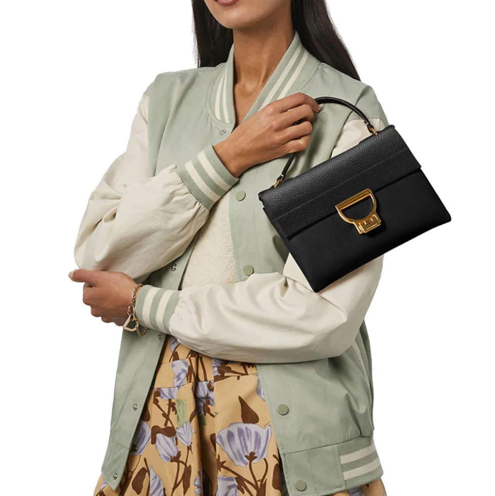 Borsa Donna a Mano con Tracolla COCCINELLE in Pelle Linea Arlettis Mini colore Nero