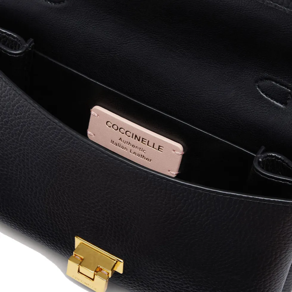 Borsa Donna a Mano con Tracolla COCCINELLE in Pelle Linea Arlettis Mini colore Nero