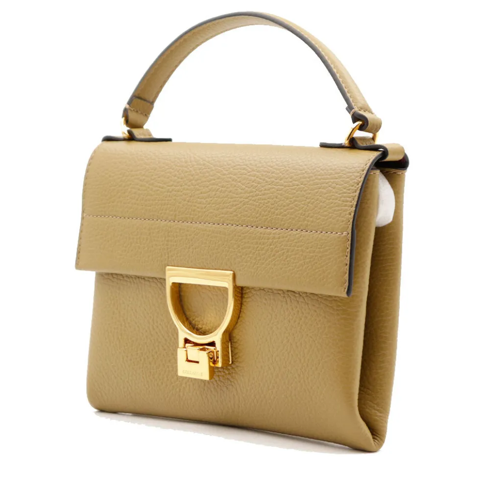 Borsa Donna a Mano con Tracolla COCCINELLE in Pelle Linea Arlettis Mini colore Seagrass