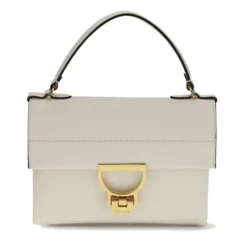 Borsa Donna a Mano con Tracolla COCCINELLE in Pelle Linea Arlettis Mini colore Pearl