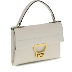 Borsa Donna a Mano con Tracolla COCCINELLE in Pelle Linea Arlettis Mini colore Pearl