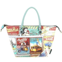 Borsa Donna a Mano con Tracolla GABS G3 PLUS Large in Pelle stampa Budapest
