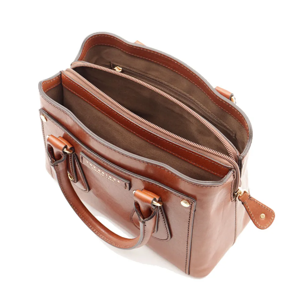 Borsa Donna a Mano Double Function THE BRIDGE linea Cecilia in Pelle Marrone