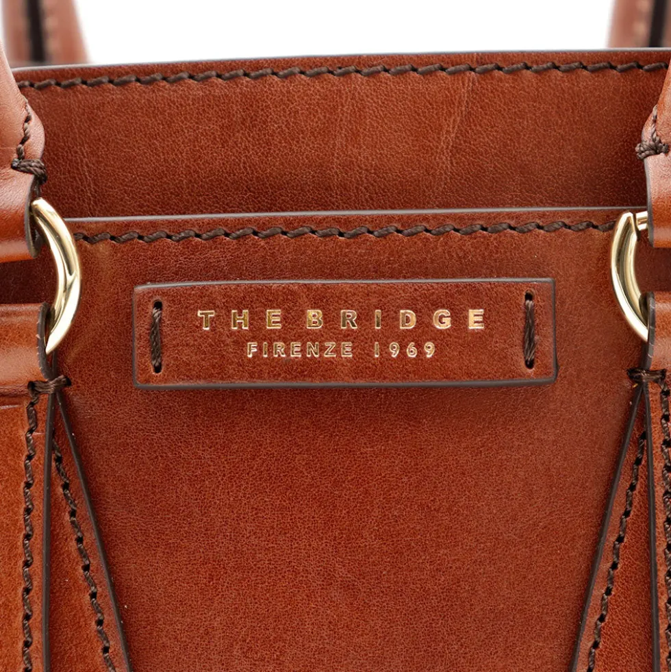Borsa Donna a Mano Double Function THE BRIDGE linea Cecilia in Pelle Marrone