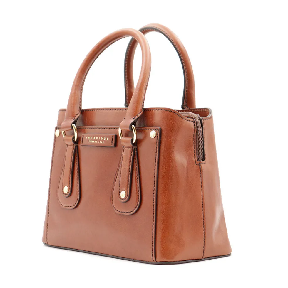 Borsa Donna a Mano Double Function THE BRIDGE linea Cecilia in Pelle Marrone
