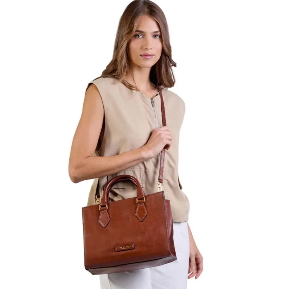 Borsa Donna a Mano Grande THE BRIDGE linea Ida in Pelle Marrone