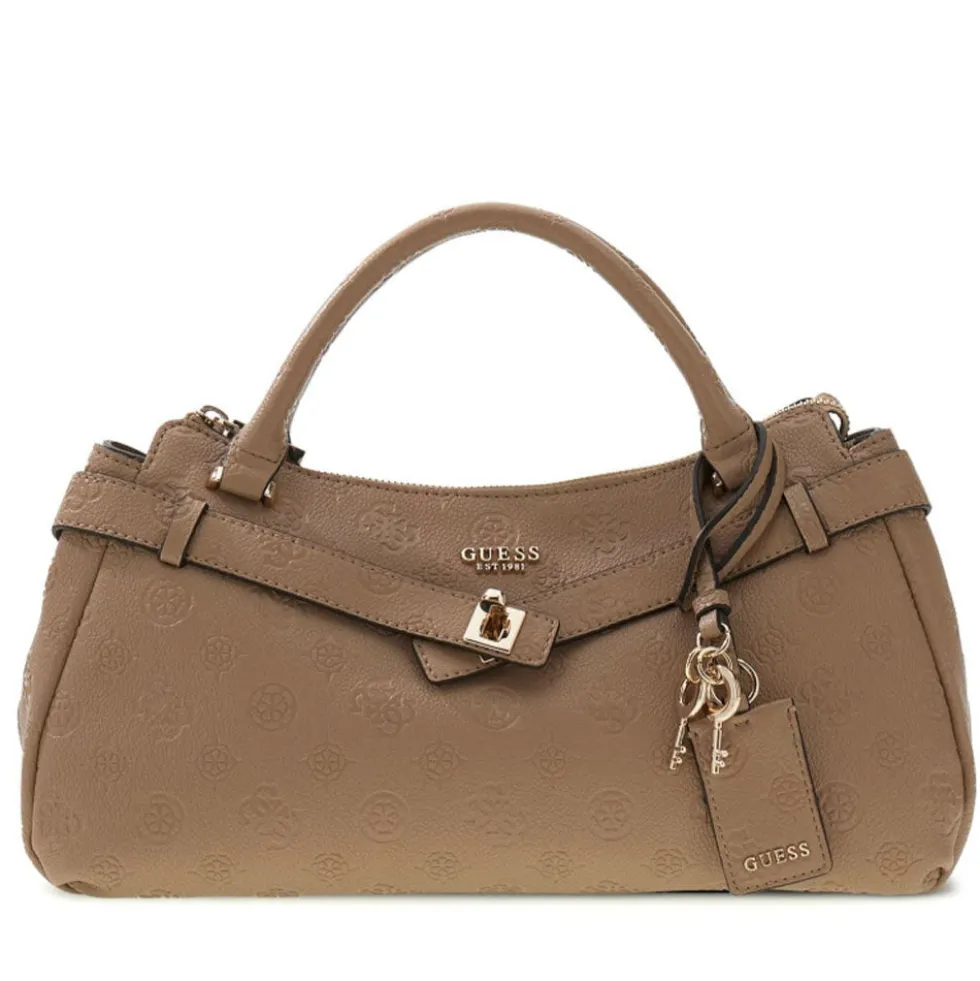 Borsa Donna a Mano GUESS Linea Ella colore Beige Logo