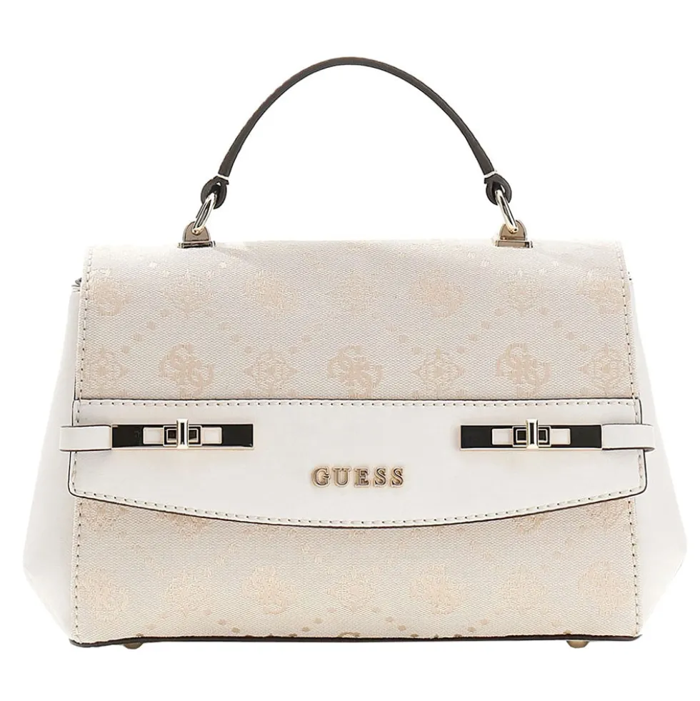 Borsa Donna a Mano GUESS Linea Melinda Colore Off White Logo Misura Piccola