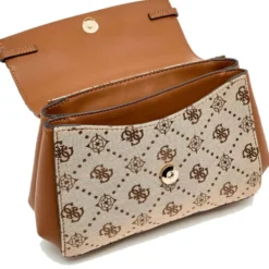 Borsa Donna a Mano GUESS Linea Melinda Colore Latte Logo Misura Piccola