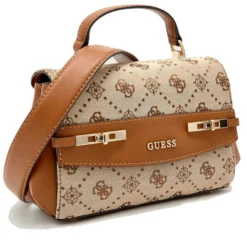 Borsa Donna a Mano GUESS Linea Melinda Colore Latte Logo Misura Piccola