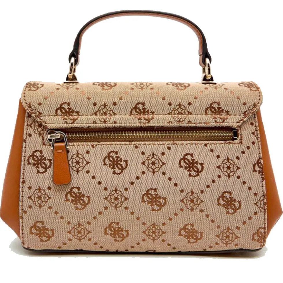 Borsa Donna a Mano GUESS Linea Melinda Colore Latte Logo Misura Piccola