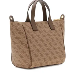 Borsa Donna a Mano in Tessuto GUESS Linea Follie colore Latte Logo