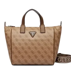 Borsa Donna a Mano in Tessuto GUESS Linea Follie colore Latte Logo