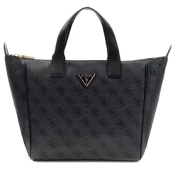 Borsa Donna a Mano in Tessuto GUESS Linea Follie colore Coal Logo